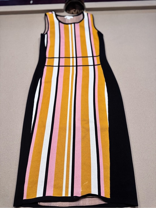 New York & Company Dresses & Skirts - New York and Company Striped Multicolor Sleeveless Bodycon Midi Dress